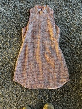 Lulu's Pink Tweed Dress with Satin Lining